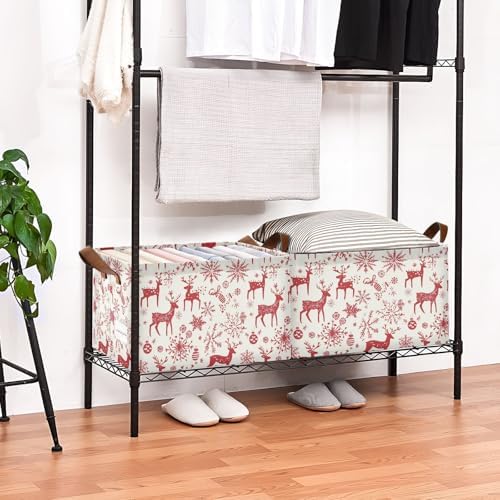 Christmas Reindeer Storage Bin for Laundry Hamper 169x114x10inch