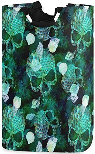 Visesunny Mermaid Scale Seashell Large Capacity Laundry Basket