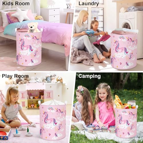 Rainbow Unicorn Laundry Basket 45L nursery storage