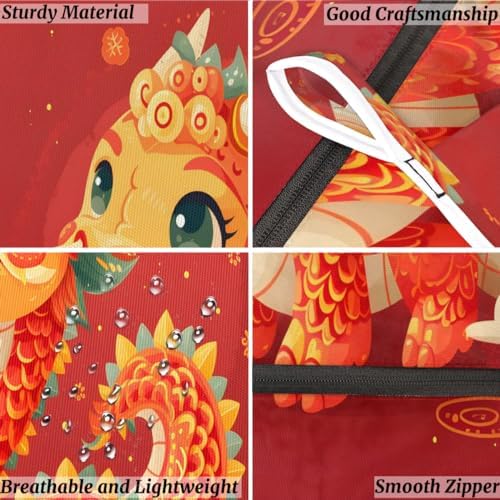 Hanging Laundry Hamper Bag Cute Dragon Design