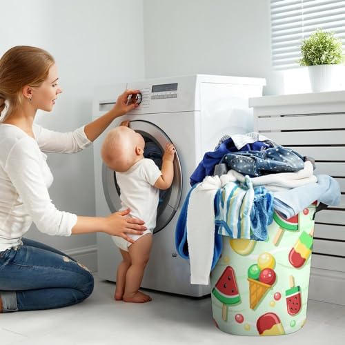 Stylish Functional Fresh Fruit Cartoon Water-Resistant Laundry Hamper for Home Travel