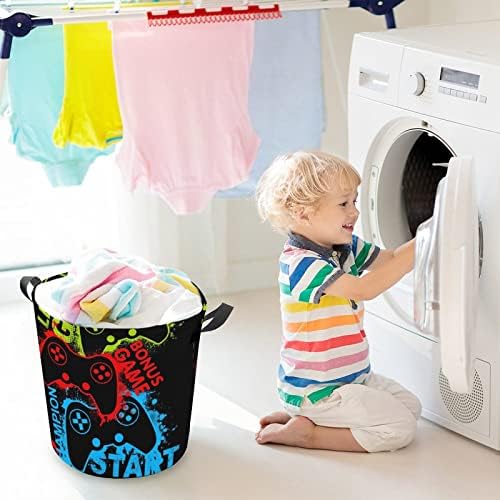 Red Game Joystick Collapsible Laundry Baskets
