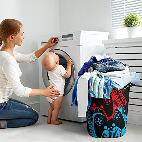 Red Game Joystick Collapsible Laundry Baskets