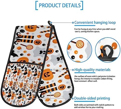 QsirBC Funny Halloween Oven Glove 75x354 inches