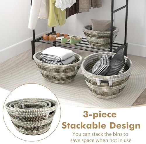 Versatile 3-Piece Laundry Basket Set for Organization