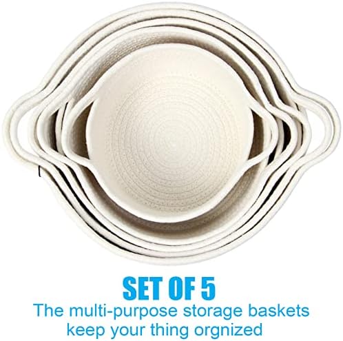 Casaphoria 5-Piece Cotton Rope Storage Baskets