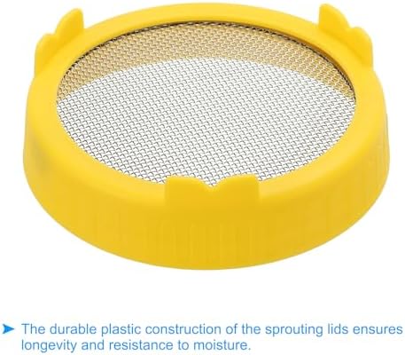 PATIKIL Sprouting Lids 2 Pcs 86mm Yellow
