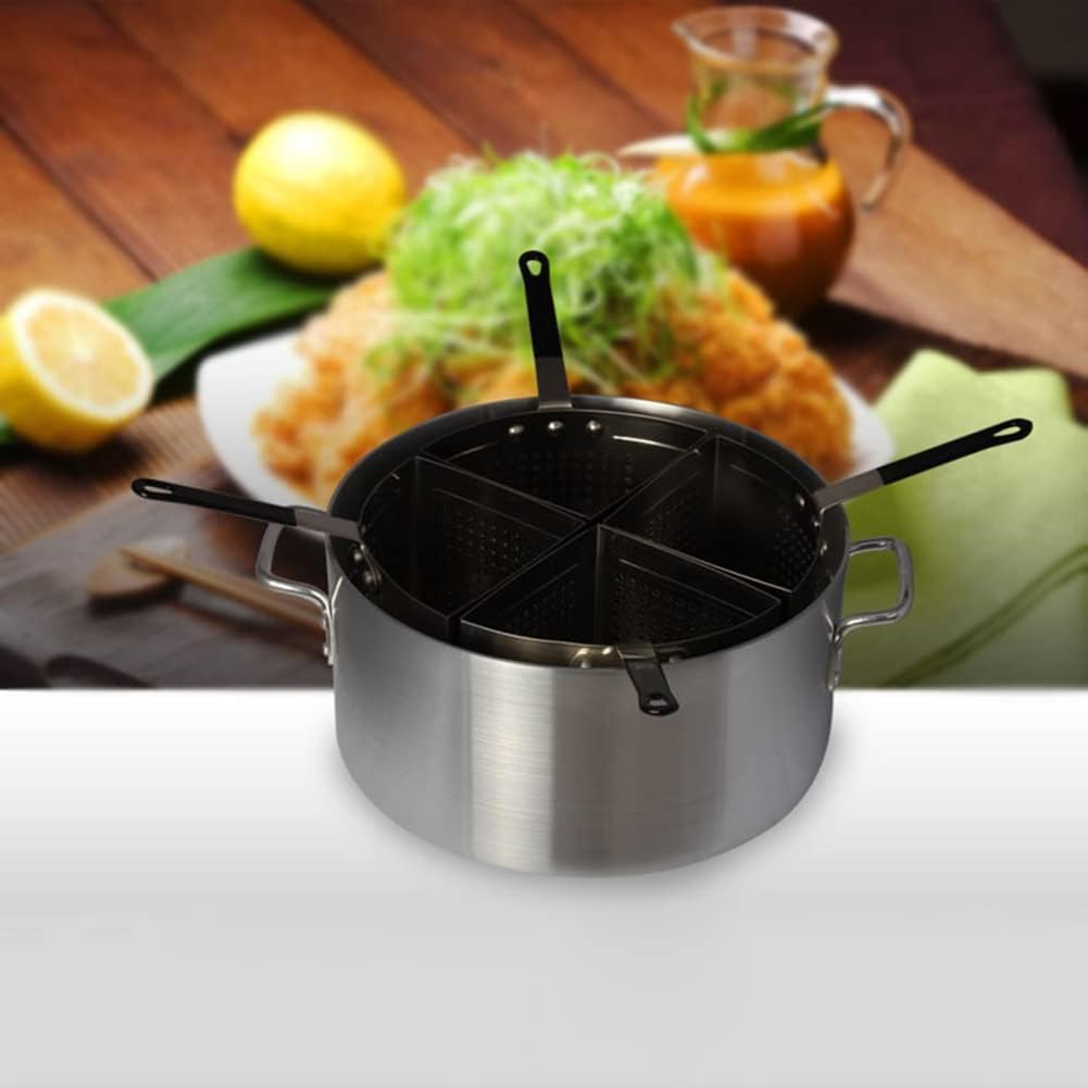 AttreX 20 Qt Aluminum Pasta Cooker Pot With 4 Stainless Steel Inserts