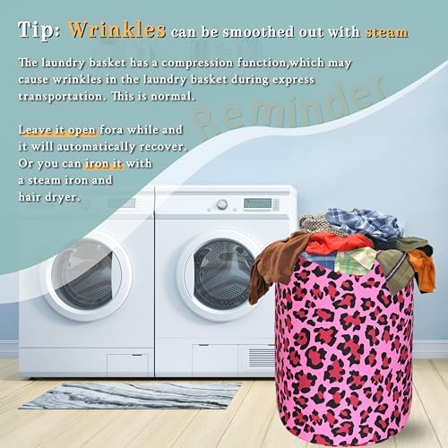 SELYION Versatile Stylish Leopard Print Laundry Hamper for Folding Storage