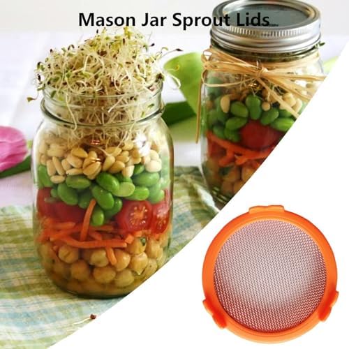 Reusable Mason Jar Sprout Lid Easy Durable Eco-Friendly