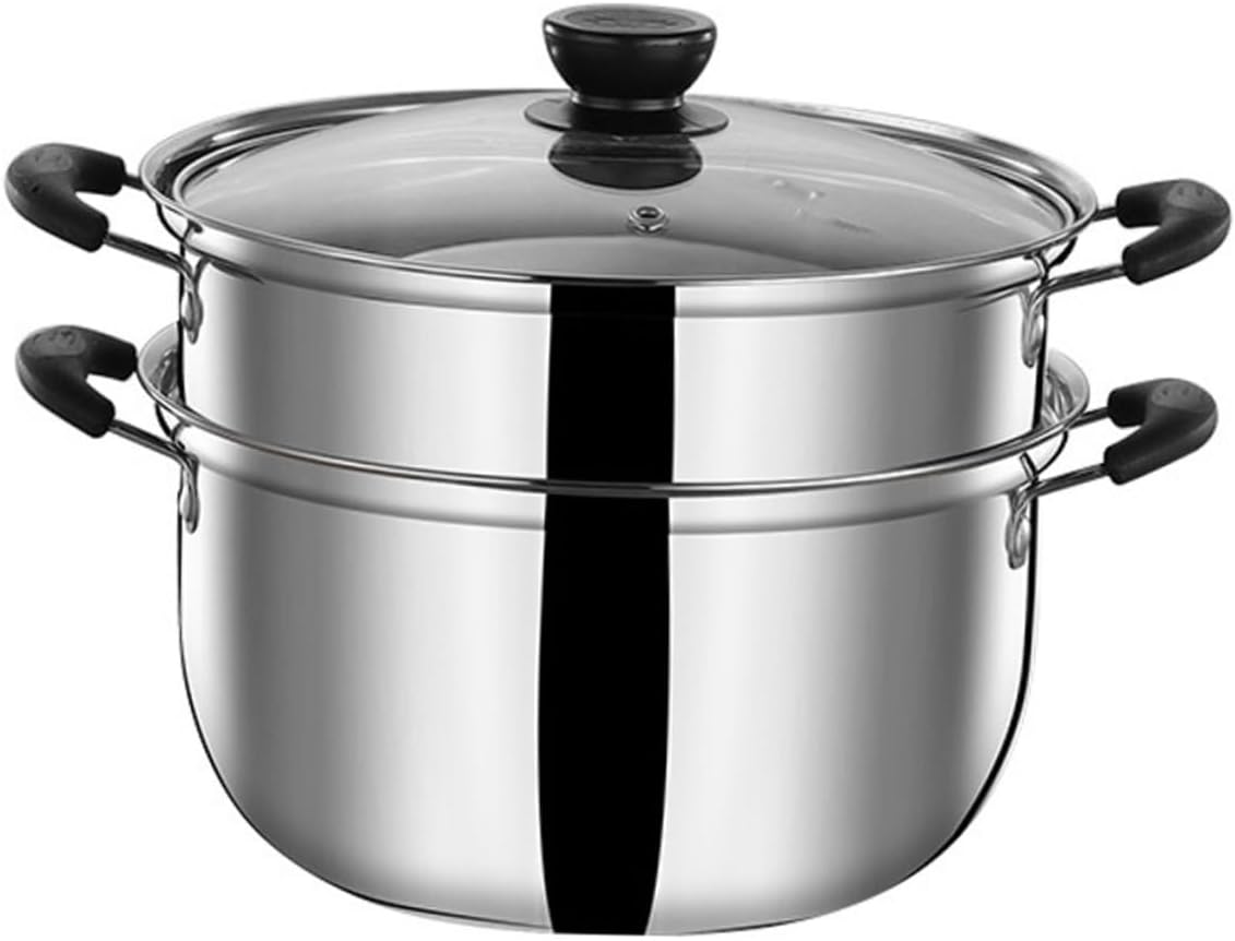 Kichvoe Multifunctional Stainless Steel Steamer Pot with Lid