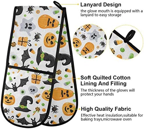 Halloween Skull Connected Oven Mitts