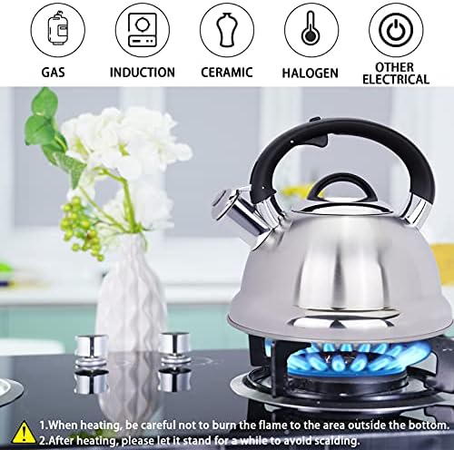 25 Quart Ergonomic Whistling Tea Kettle