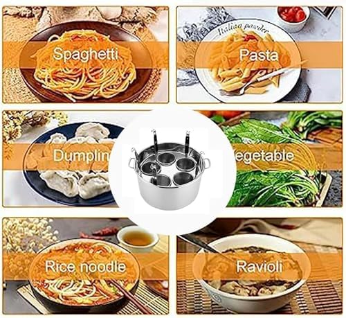 BTURYT Pasta Cooker Set with Insert 3-5 Holes Durable Space-Saving