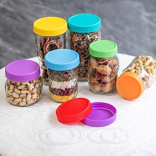 Plastic Mason Jar Lids w Silicone Rings