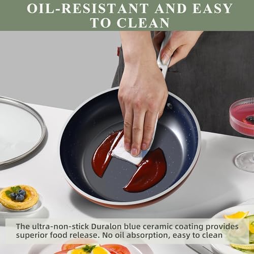 Nuwave Healthy Duralon Blue Ceramic Cookware Set