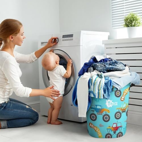 MEIKKOMonster Truck Cartoon Laundry Basket