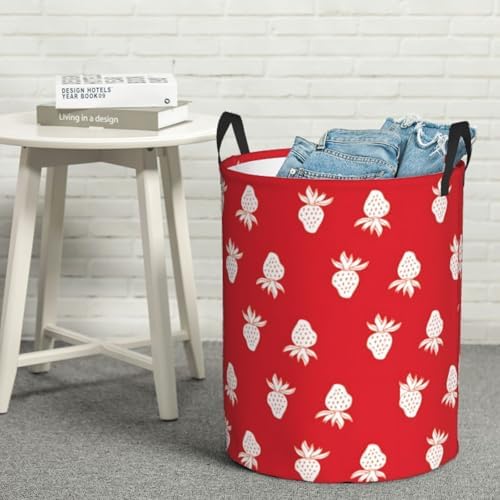 Strawberry Foldable Laundry Hamper Collapsible Organizer with Handles