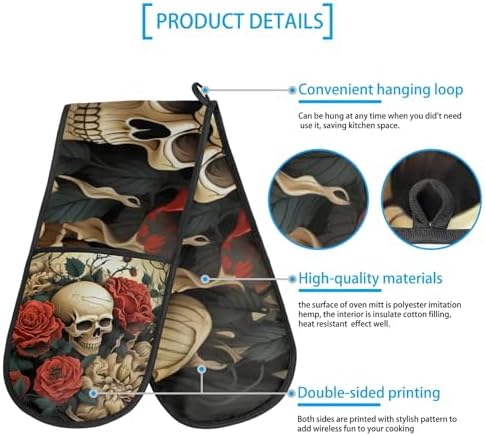 Tavisto Halloween Skull Double Oven Mitts