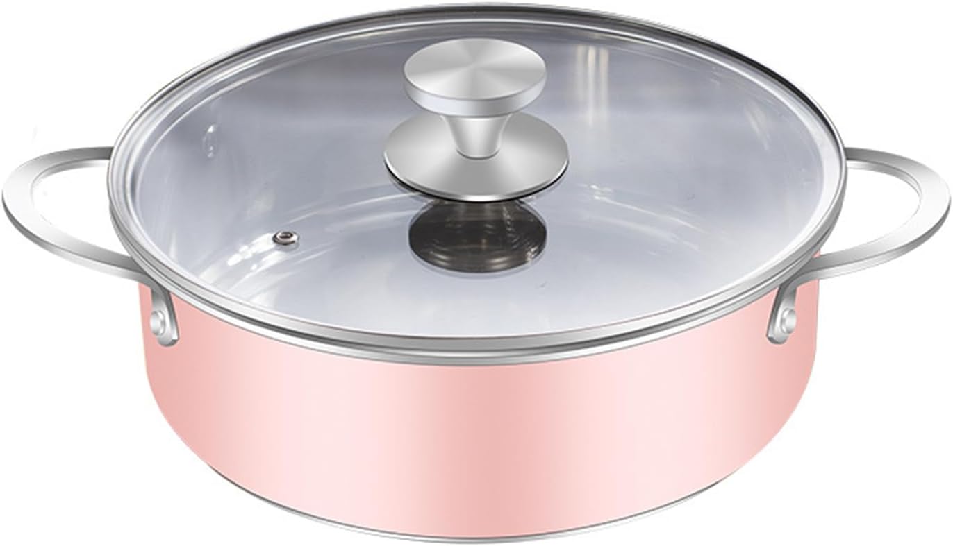 108-inch Dual-Handle Nonstick Stainless Steel Stock Pot with Visual Glass Cover