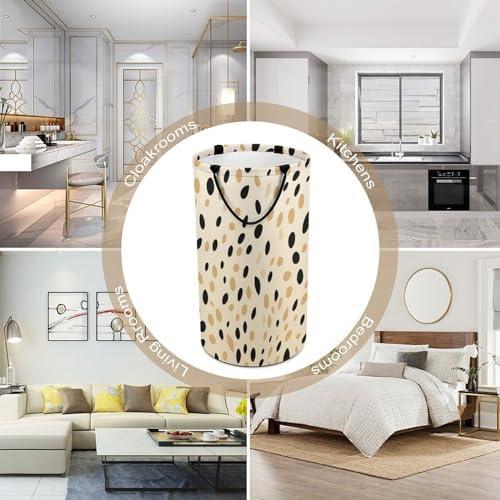 Leopard Print 87L Large Laundry Basket with Handle Foldable