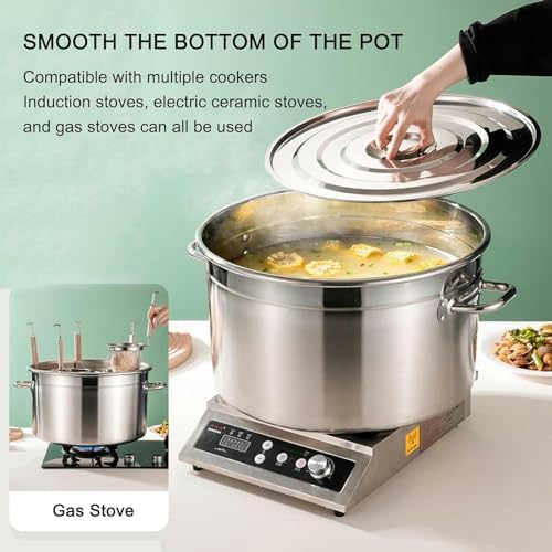 Heavy Duty Stainless Steel Pasta Pot with Strainer Basket