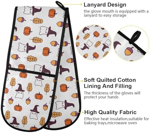 SUSIYO Halloween Oven Mitts - Heat-Resistant Durable Potholder
