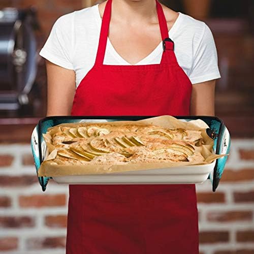 AUUXVA Long Double Oven Mitt for Baking Halloween