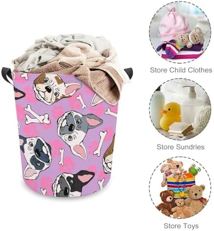 French Bulldog Waterproof Storage Basket with 173 x 138 Capacity