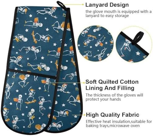 SUSIYO Double Oven Mitt Heat-Resistant Potholder for Kitchen Use