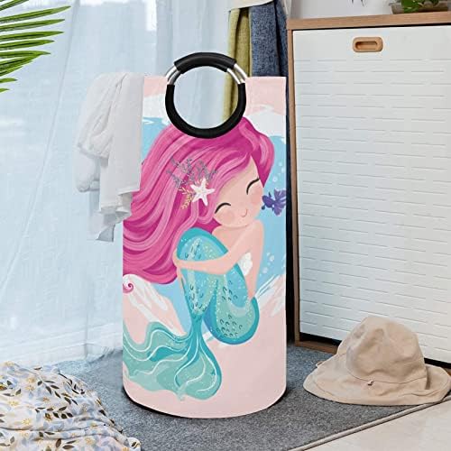Dujiea Mermaid Collapsible Laundry Basket