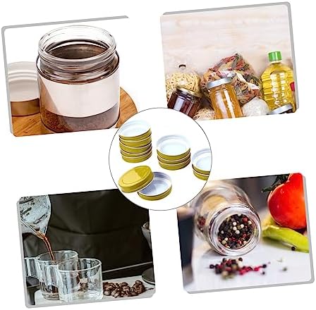 SECFOU 24 Mason Jar Lids Durable Eco-Friendly