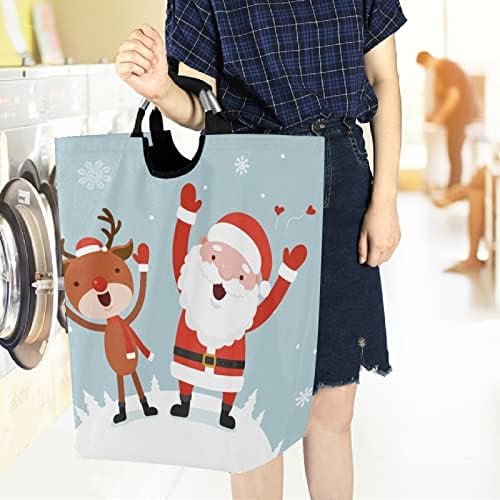 Visesunny Large Capacity Reindeer Laundry Hamper Basket