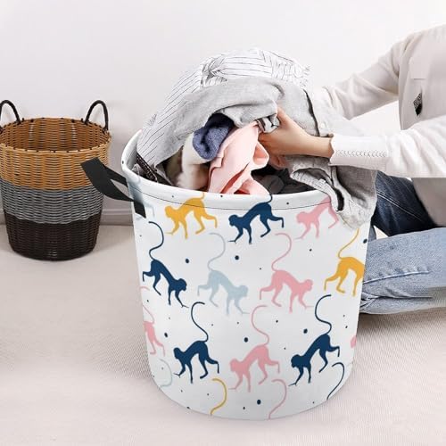 Meiko Abstract Monkey Pattern Storage Basket