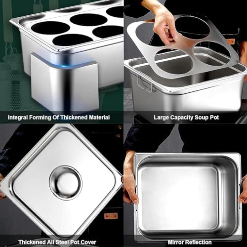 UNbit 6 Holes Pasta Cooker Set Stainless Steel