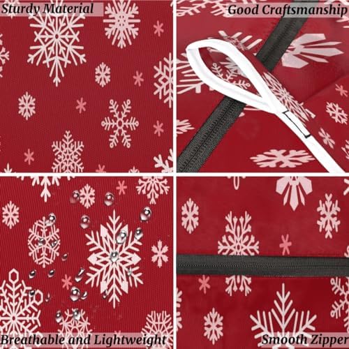 Foldable Christmas Snowflake Laundry Basket with Adhesive Hooks