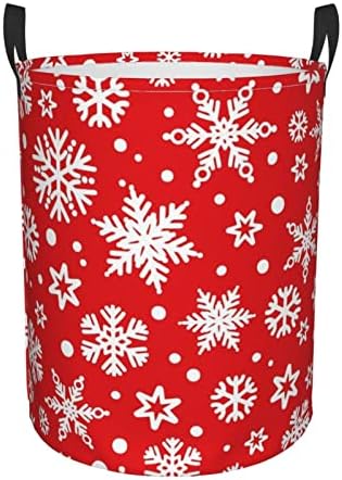 Collapsible Laundry Hamper with Handles Red