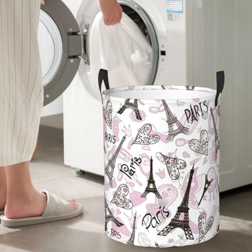 Waterproof Paris Eiffel Tower Clothes Basket