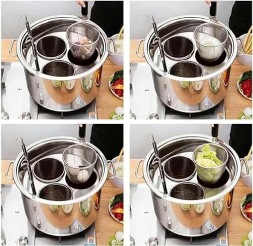 Multipurpose 5-Hole Pasta Pot with Side Strainer for Easy Cooking