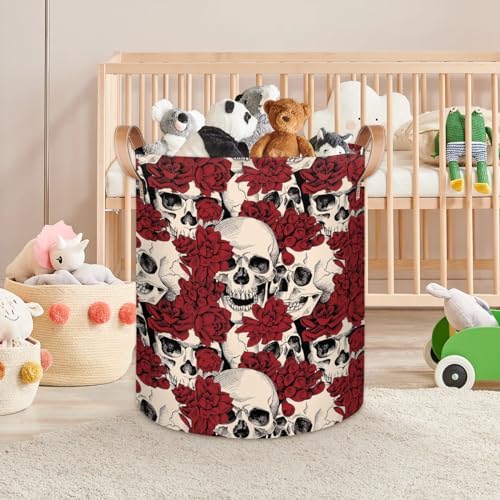 Gothic Skull Storage Jar with Leather Handle