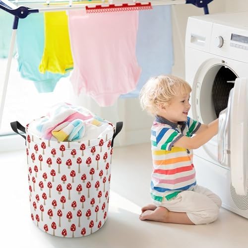 Durable Collapsible Mushroom Laundry Hamper for Home Bedroom Storage