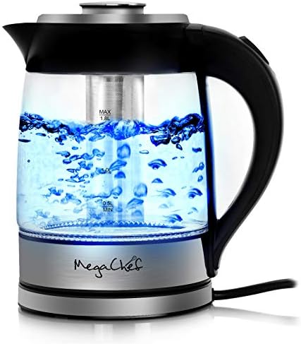 Megachef 18L Glass Electric Tea Kettle with Infuser