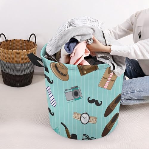 Mpq Mens Stripe Laundry Hamper