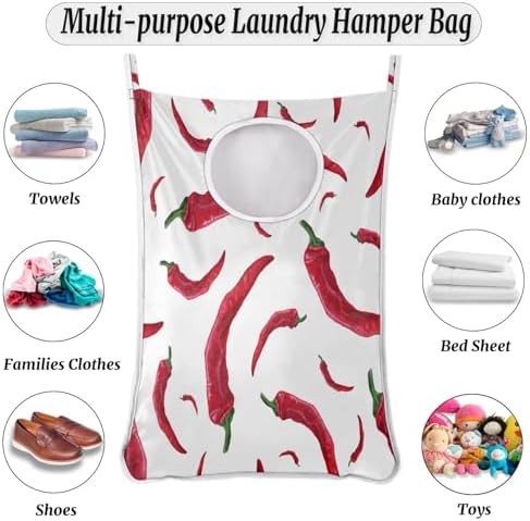 Hanging Laundry Hamper Bag - Compact Sturdy for Dirty Clothes
