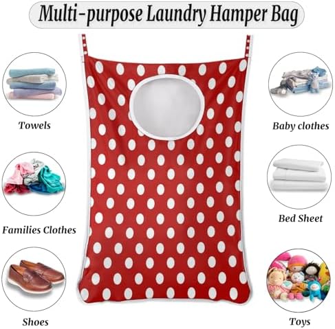 Foldable Portable Laundry Hamper Wall Hanging Organizer for Dirty Clothes
