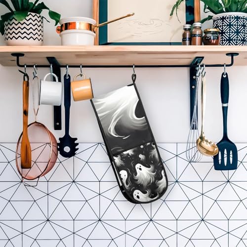 Gublec Ghosts Halloween Double Oven Mitts 1