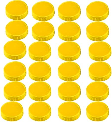 24PCS Mason Jar Lids Yellow