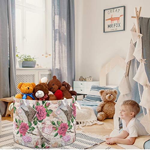 Visesunny Eiffel Tower Heart Storage Bin Collapsible multi-functional