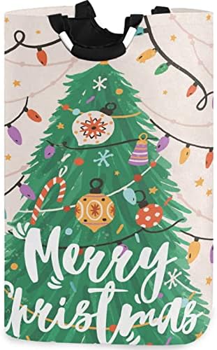 Merry Christmas Water-Resistant Oxford Cloth Storage Baskets