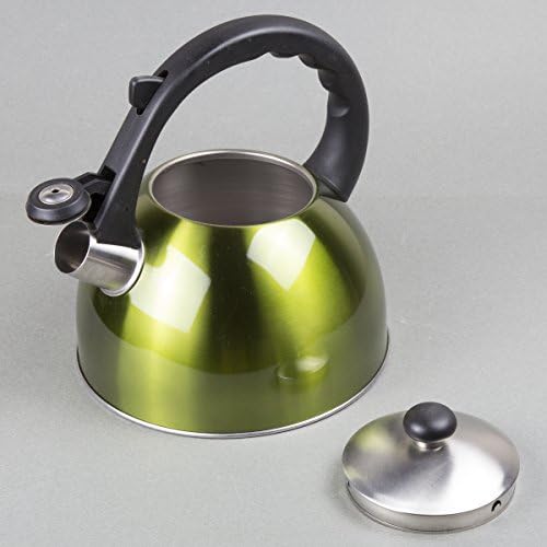 Satin Splendor 28 Quart Stainless Steel Whistling Tea Kettle